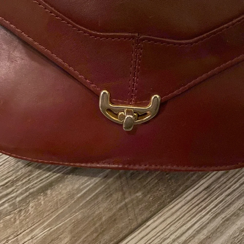 Vintage Cartier Burgundy  Calf Leather  Bag - Picture 12 of 16